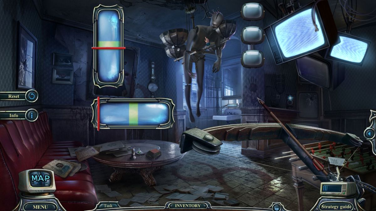 Haunted Hotel: Eternity (Collector's Edition) (Windows) screenshot: There's an old school shooty problem<br><br>Big Fish Games demo