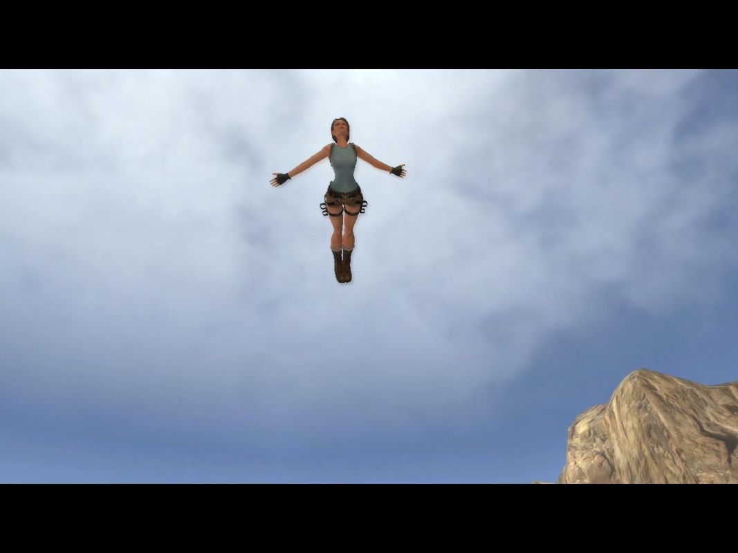 Lara Croft: Tomb Raider - Anniversary (Windows) screenshot: Swan jump