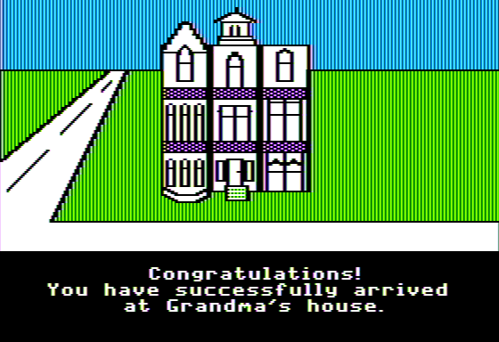 Coordinate Math (Apple II) screenshot: I Found Grandma
