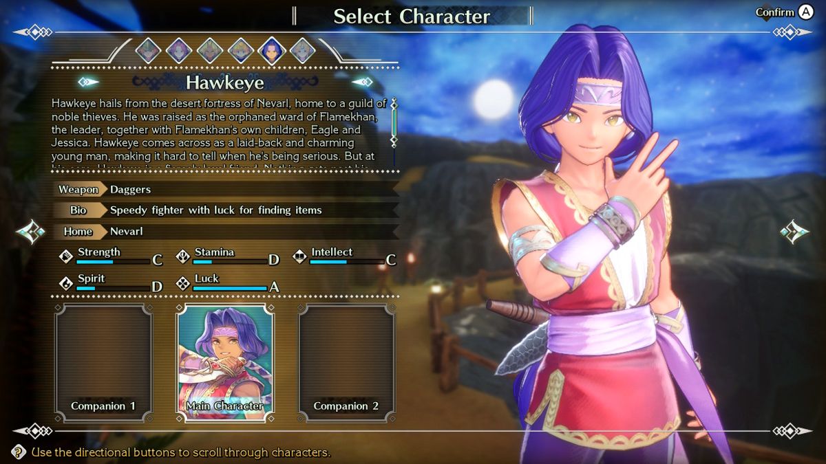 Trials of Mana (Nintendo Switch) screenshot: .... or stick with Hawkeye....