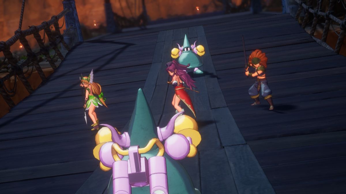 Trials of Mana (Nintendo Switch) screenshot: Mini-Boss battle starting....