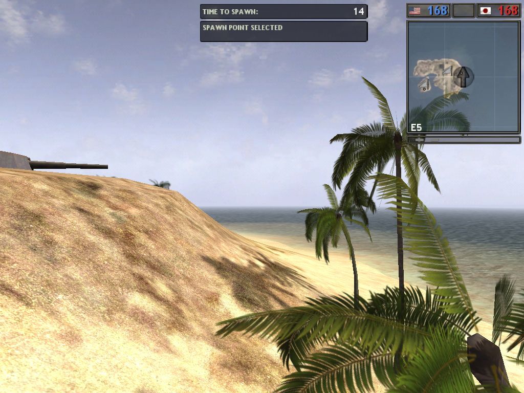 Battlefield 1942 (Windows) screenshot: View of island