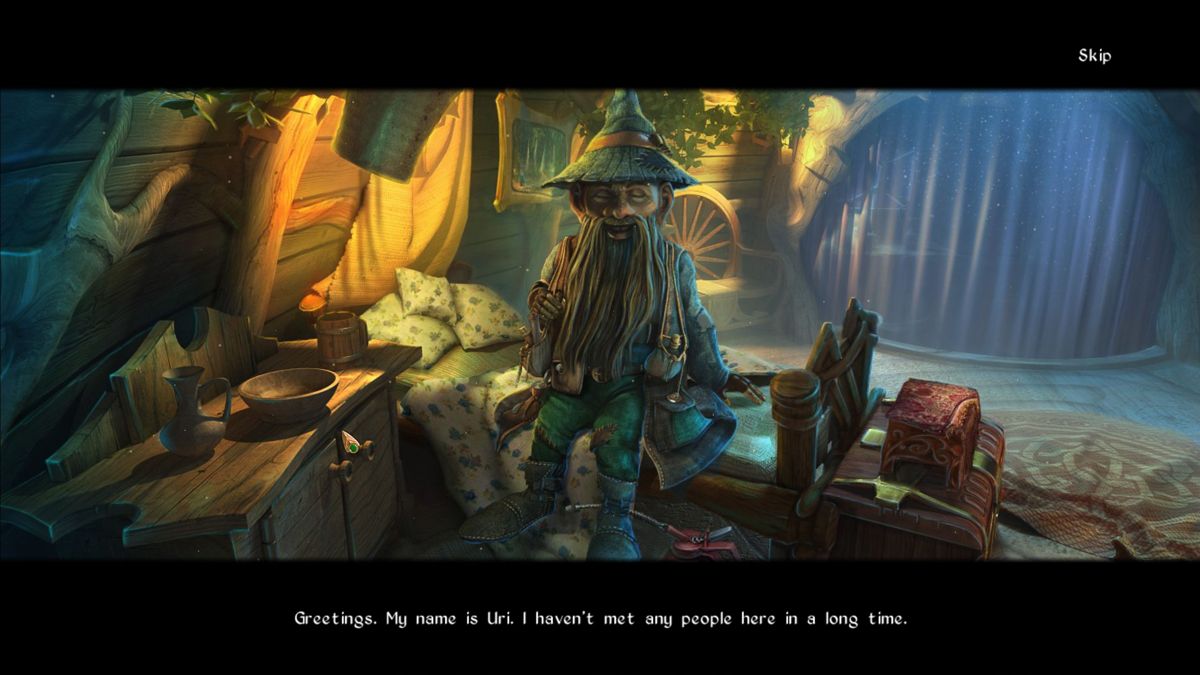 Lost Lands: Dark Overlord (Collector's Edition) (Windows) screenshot: This is Yuri. The text is fully voiced but conversations are not interactive <br><br>Demo Version