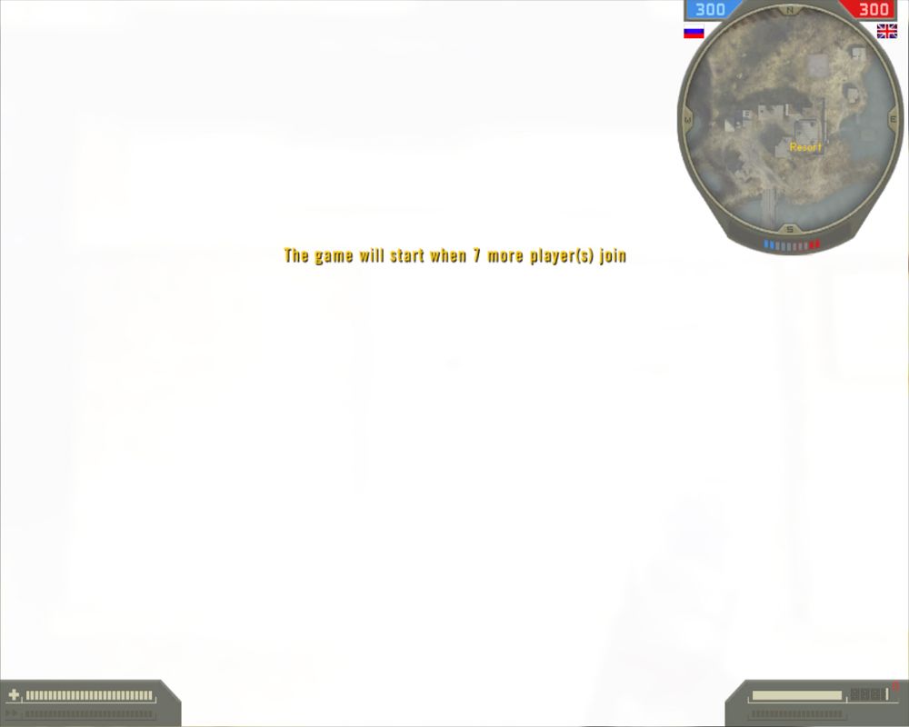 Battlefield 2: Special Forces (Windows) screenshot: Victim of flashbang grenade