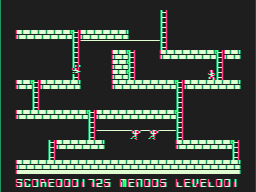 Lode Runner (PC-6001) screenshot: Got them all? A ladder will appear to go to the next level.