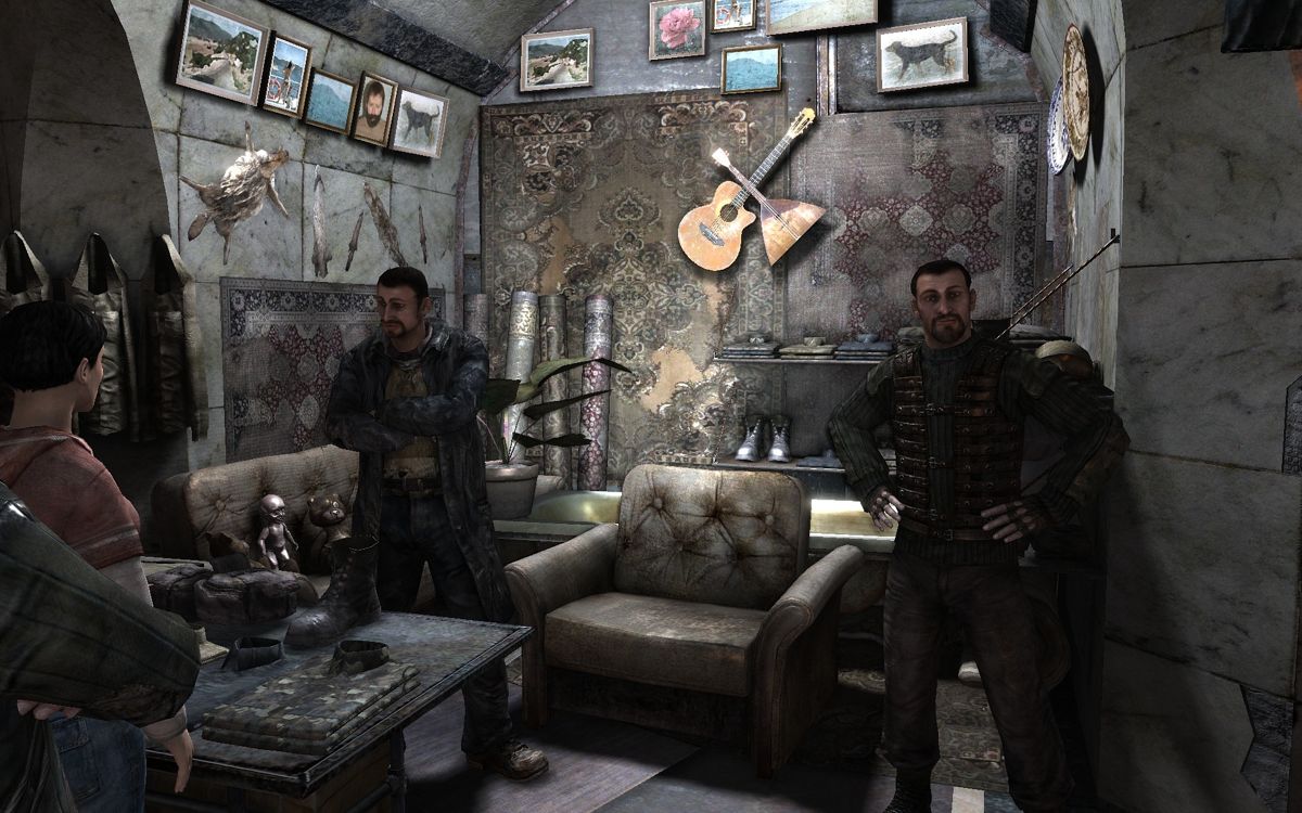 Metro 2033 (Windows) screenshot: Meet clone and his brother clone.