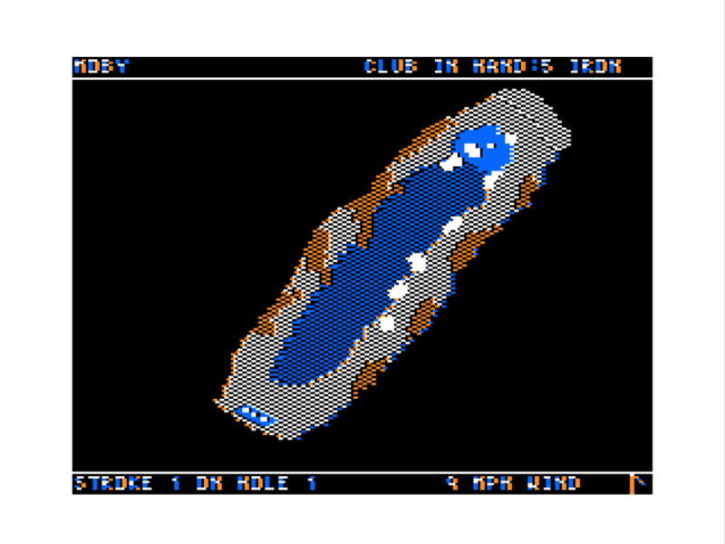 Screenshot of Pro Golf (TRS80 CoCo, 1984) MobyGames