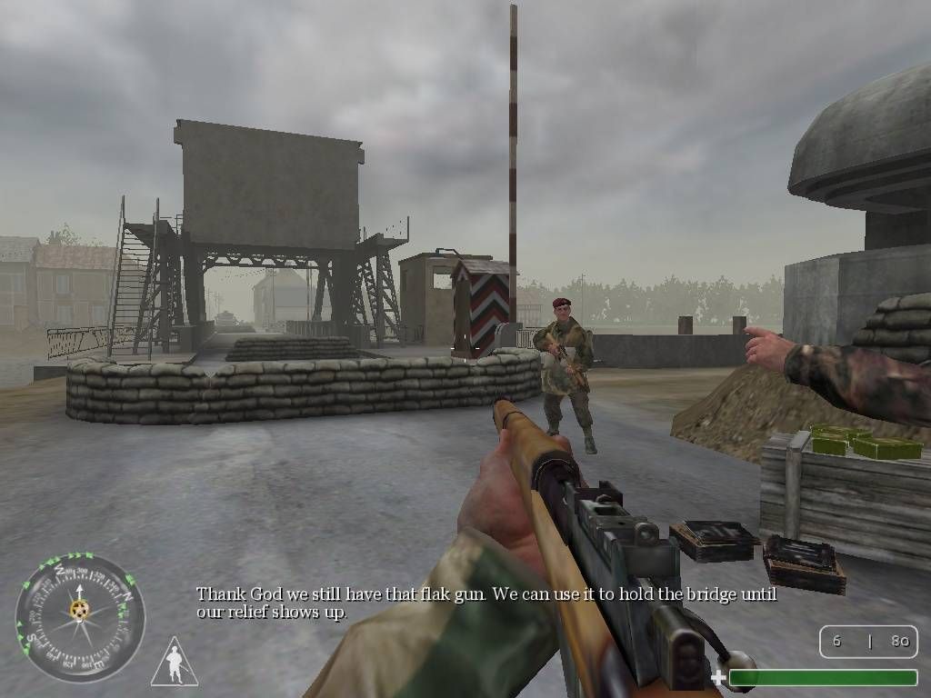 Call of Duty (Windows) screenshot: Yes, thank God we still have that flak gun :)