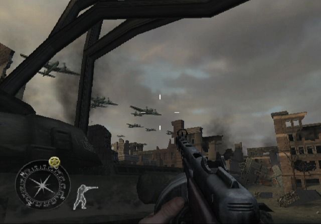 Call of Duty: Finest Hour (PlayStation 2) screenshot: German bombers