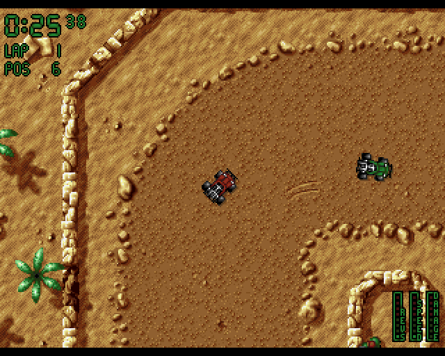 Turbo Trax (Amiga) screenshot: Desert track