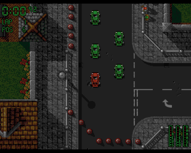Turbo Trax (Amiga) screenshot: Street track