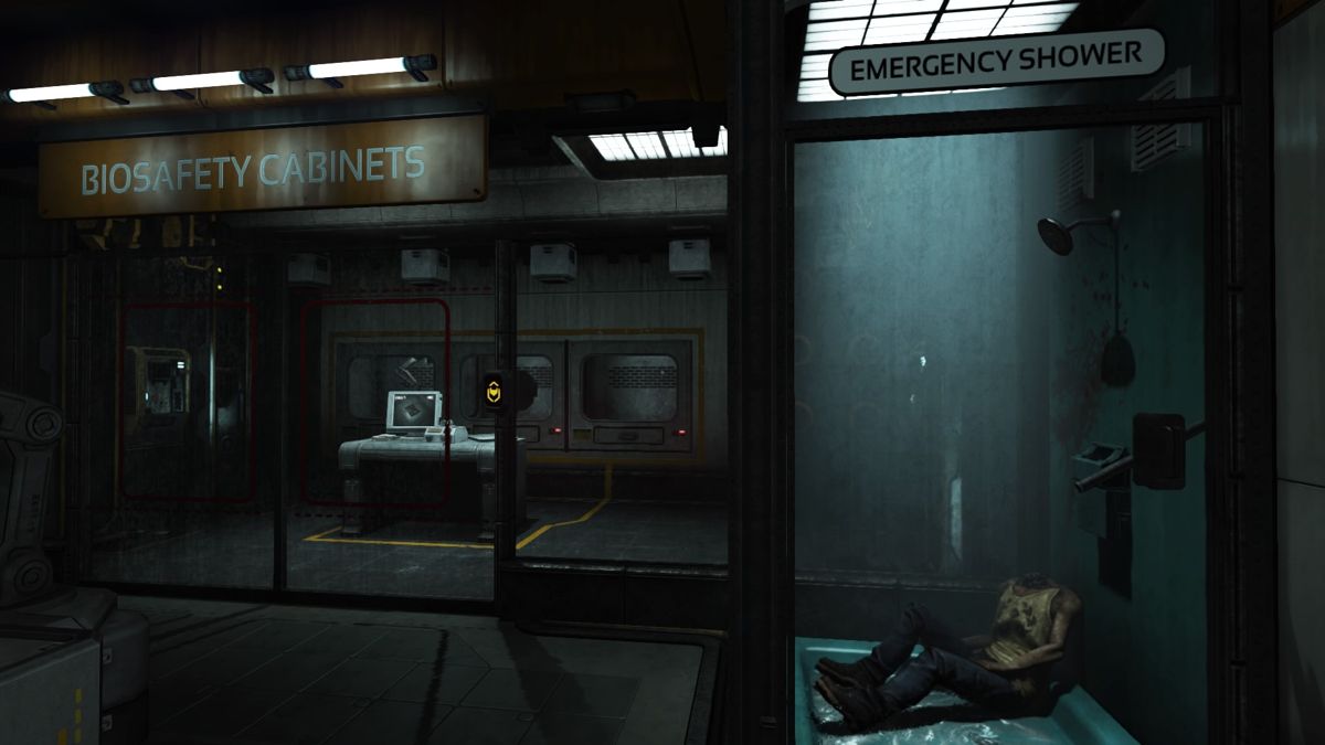 Soma (PlayStation 4) screenshot: Well if that's not an emergency...