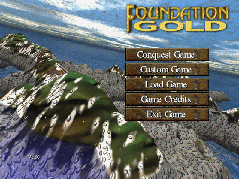 Foundation: Gold (Amiga) screenshot: Foundation main menu screen