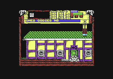 Wild West Seymour (Commodore 64) screenshot: Cozy little house...