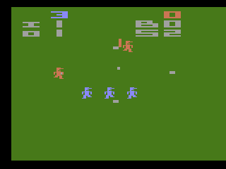 Home Run (Atari 2600) screenshot: And here's the pitch...