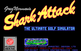 Greg Norman's Shark Attack! The Ultimate Golf Simulator (DOS) screenshot: Title Screen (EGA)