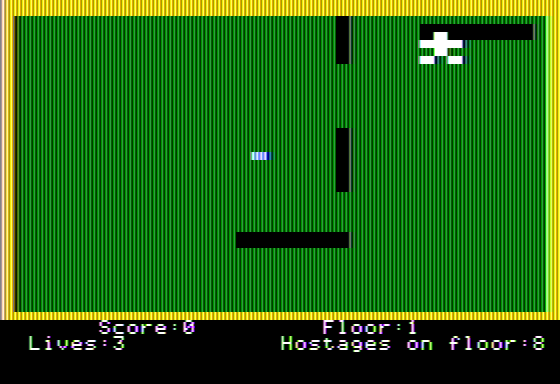 Crisis (Apple II) screenshot: Moving for a Hostage