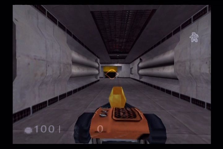 Half-Life (PlayStation 2) screenshot: The other player delivers the specimen to Gordon, where disaster begins.