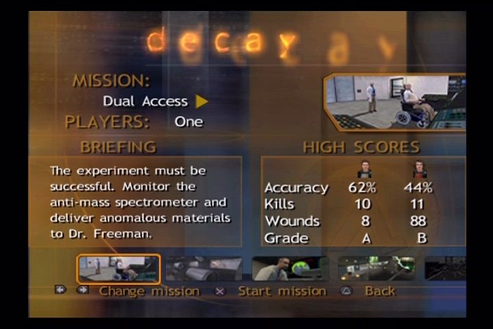 Half-Life (PlayStation 2) screenshot: Decay is the PS2-exclusive co-op episode.