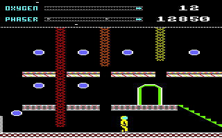 Argo Navis (Amstrad CPC) screenshot: All bomb components have been activated.