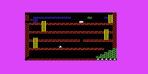 Zorgon's Kingdom (VIC-20) screenshot: One of the platforms is starting to collapse