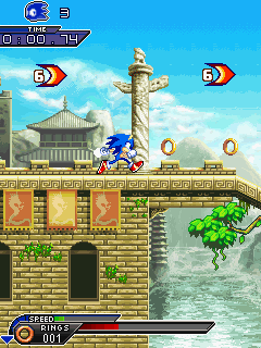 Sonic: Unleashed (J2ME) screenshot: Game start