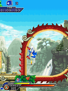 Sonic: Unleashed (J2ME) screenshot: A looping