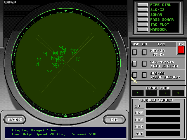 Aegis: Guardian of the Fleet (DOS) screenshot: Multiple missiles inbound.