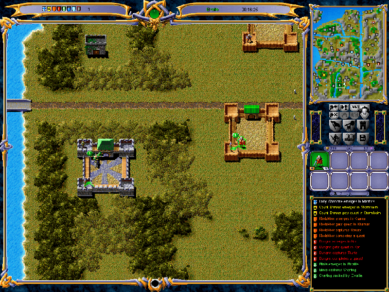 Warlords III: Reign of Heroes (Windows) screenshot: Illuria map as a scenario.