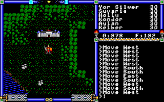 Dragon Engine (DOS) screenshot: The main castle, world map view.