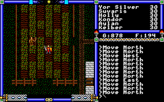 Dragon Engine (DOS) screenshot: A farmer in the field.
