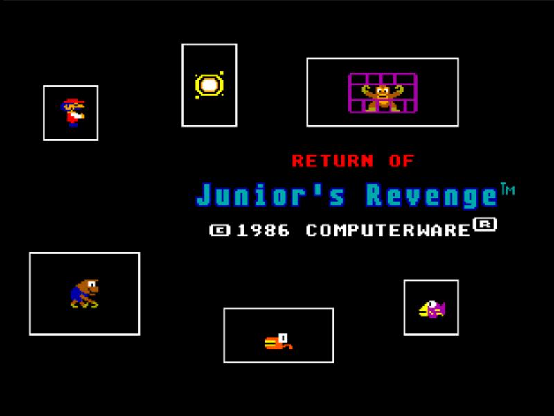 Return of Junior's Revenge (TRS-80 CoCo) screenshot: Title Screen