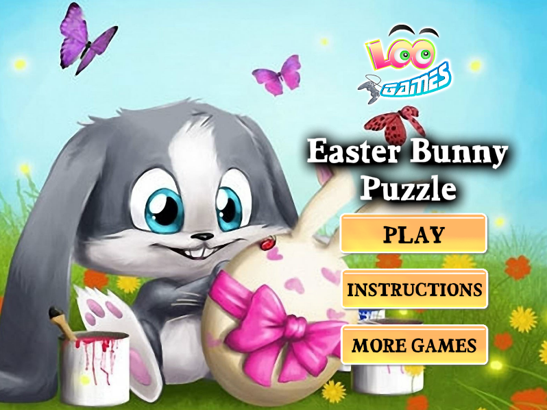 Easter Bunny Puzzle promo art, ads, magazines advertisements - MobyGames