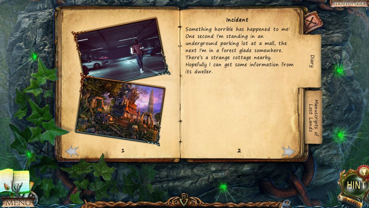Lost Lands: The Four Horsemen (Collector's Edition) (Windows) screenshot: The game has a journal that follows the story as it unfolds<br><br>Demo version