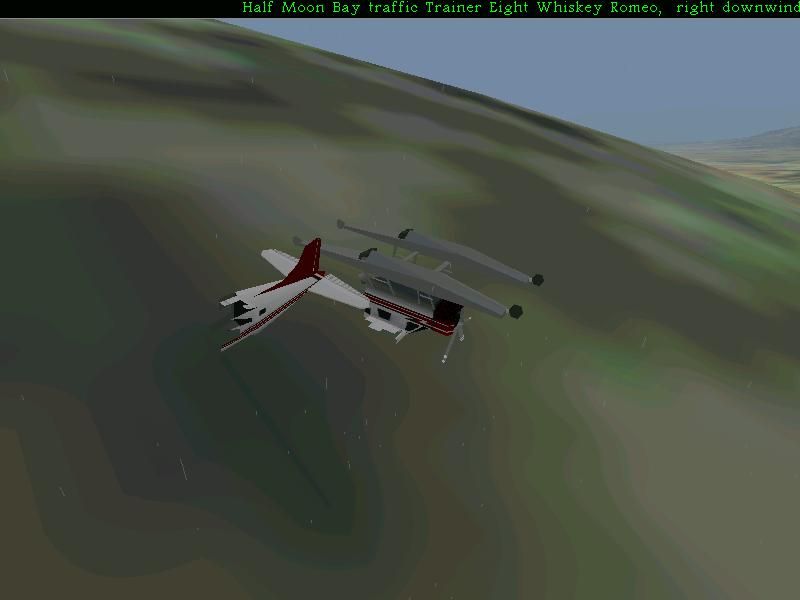 Flight Unlimited II (Windows) screenshot: Sometimes it all goes horribly wrong