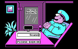 Where in Europe is Carmen Sandiego? (DOS) screenshot: Sign in to begin play (CGA)