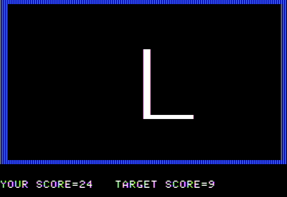 White Lightning (Apple II) screenshot: Elongating Line