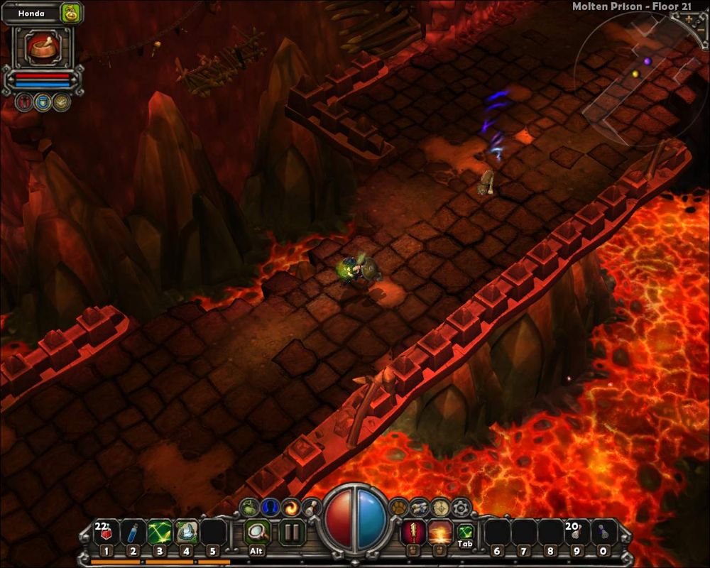 Torchlight (Windows) screenshot: Lava filled level