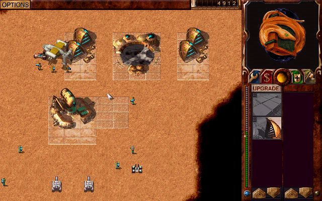 Dune 2000 (Windows) screenshot: Sometimes, you'll need to hire some mercenaries to aid you in your battles.