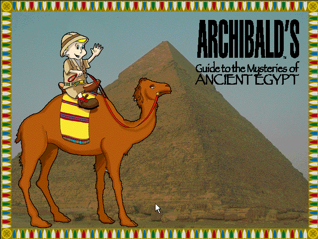 Archibald's Guide to the Mysteries of Ancient Egypt (Windows 3.x) screenshot: The title screen
