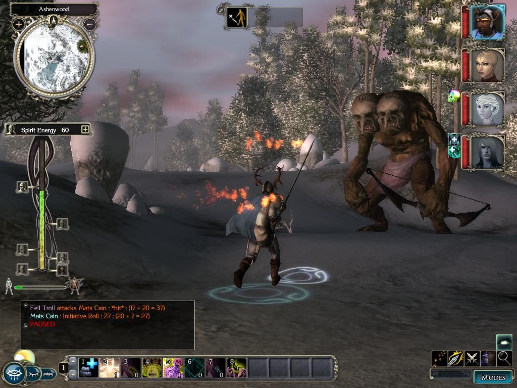 Neverwinter Nights 2: Mask of the Betrayer (Windows) screenshot: You will meet lots of strange creatures in the game. This is an ugly fell troll...