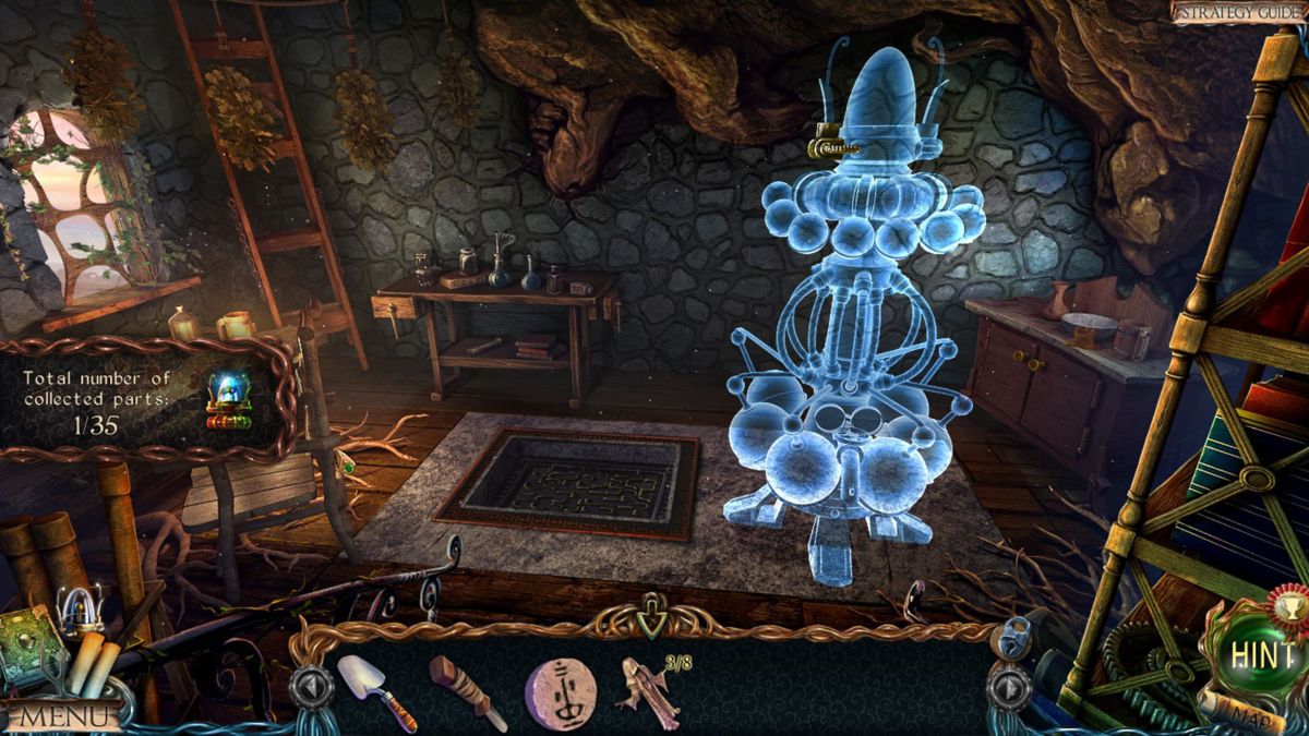 Lost Lands: The Four Horsemen (Collector's Edition) (Windows) screenshot: No idea what this is but the player collects thirty-five pieces throughout the full game<br><br>Demo version
