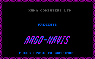 Argo Navis (Amstrad CPC) screenshot: Title screen.