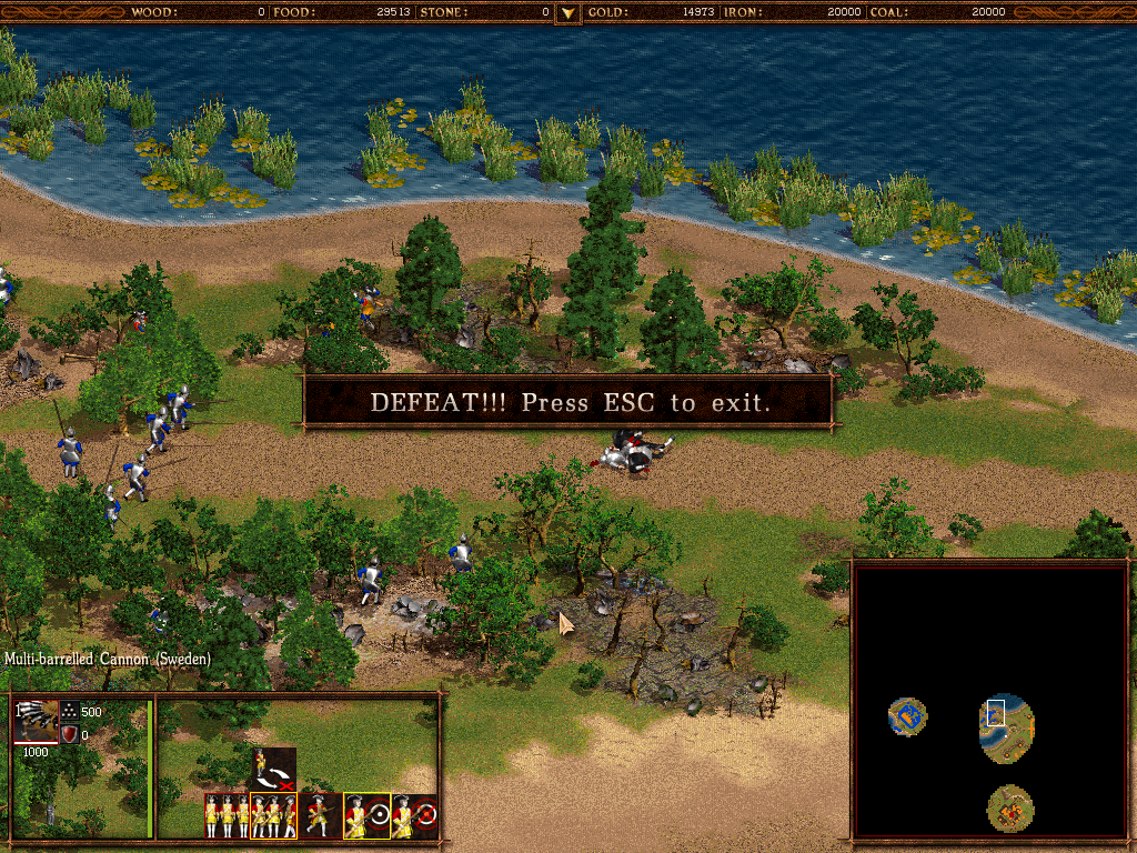 Cossacks: The Art of War (Windows) screenshot: The line between a victory and defeat is very thin, so try to follow your exact orders and keep your officers on a safe distance from the enemy force