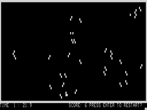 Bounce (TRS-80) screenshot: Game Complete