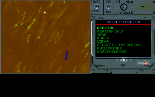 Megafortress Mega Pak (DOS) screenshot: Updated scenario list