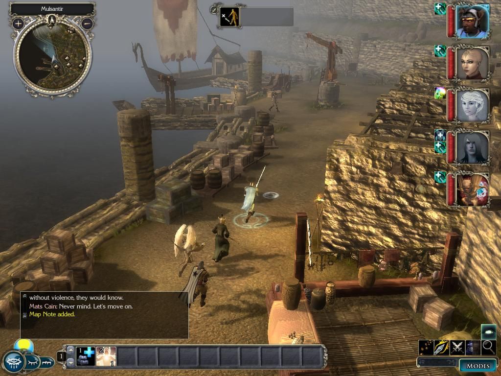 Neverwinter Nights 2: Mask of the Betrayer (Windows) screenshot: Exploring the docks.