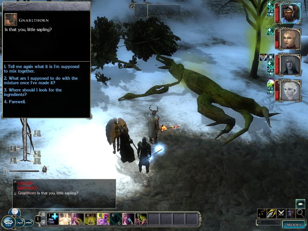 Neverwinter Nights 2: Mask of the Betrayer (Windows) screenshot: The old ent is dying...