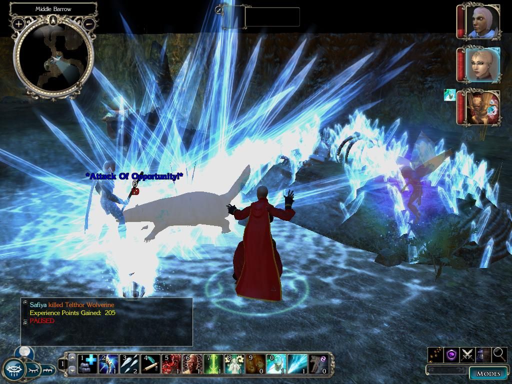 Neverwinter Nights 2: Mask of the Betrayer (Windows) screenshot: Safiya using magic.