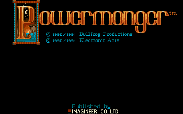 PowerMonger (PC-98) screenshot: Title screen